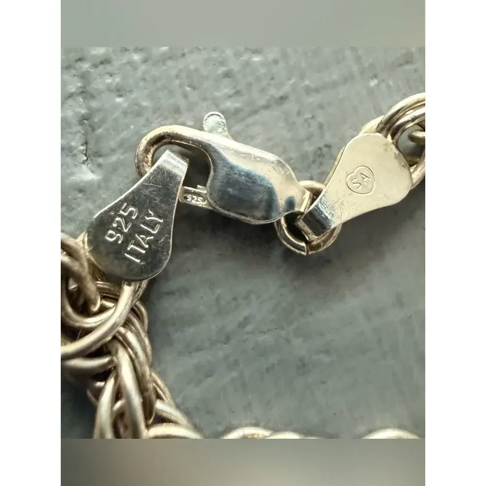 Stefani Argento 925 Sterling Silver Rope Bracelet